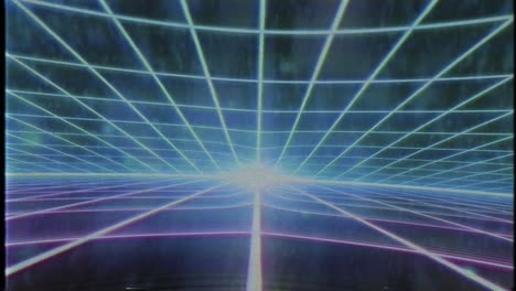 Retro-80s-Vhs-Cinta-Videojuego-Introducción-Paisaje-Vector-Arcade-Estructura-Alámbrica-4k